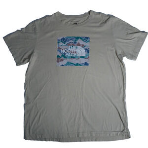 The North Face Men's Tan Beige Short Sleeve T-Shirt tee Crew neck XLTG